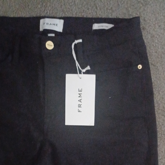 Frame Denim Classic Black Jeans, Le High Flare, 32 - Picture 3 of 8
